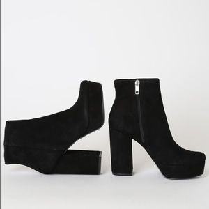 steve madden suede platform booties